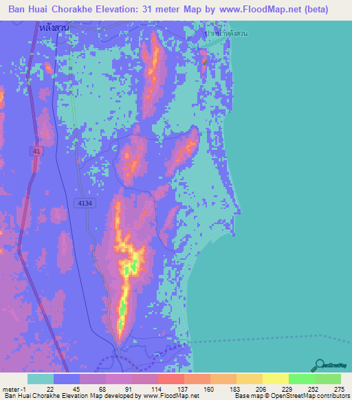 Elevation of Ban Huai Chorakhe,Thailand Elevation Map, Topography, Contour