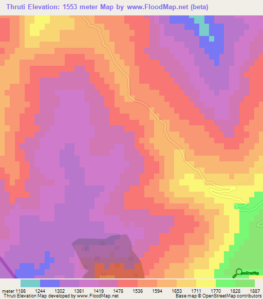 Thruti,Pakistan Elevation Map