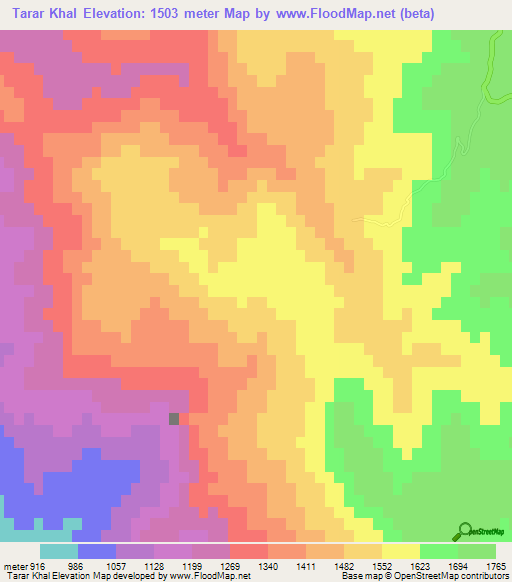 Tarar Khal,Pakistan Elevation Map