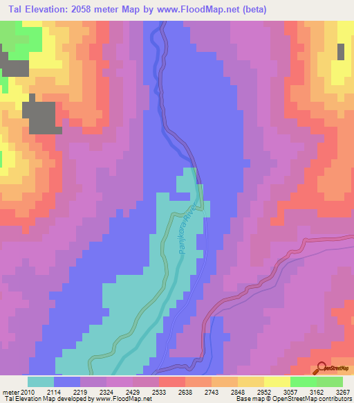 Tal,Pakistan Elevation Map