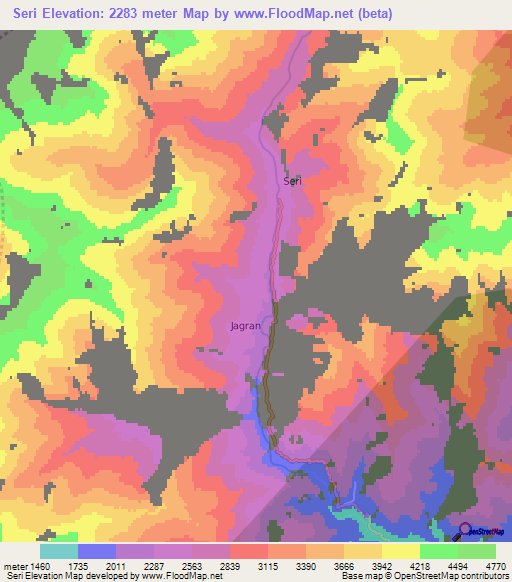 Seri,Pakistan Elevation Map