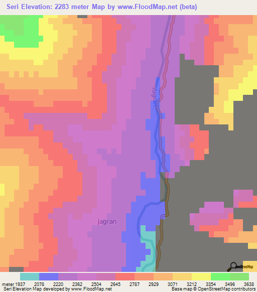 Seri,Pakistan Elevation Map