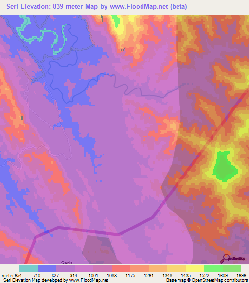 Seri,Pakistan Elevation Map