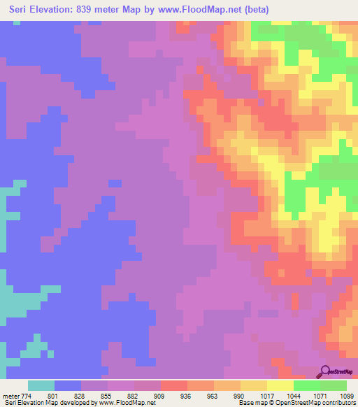 Seri,Pakistan Elevation Map