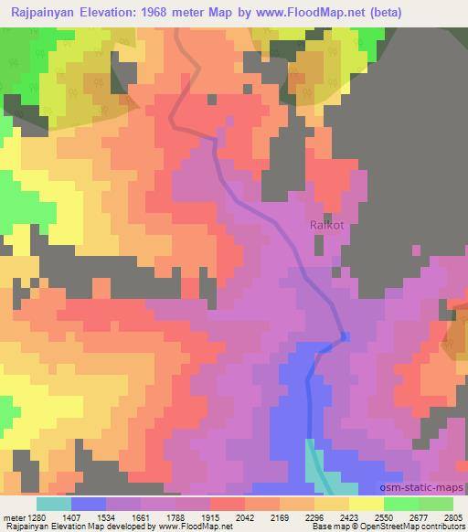Rajpainyan,Pakistan Elevation Map