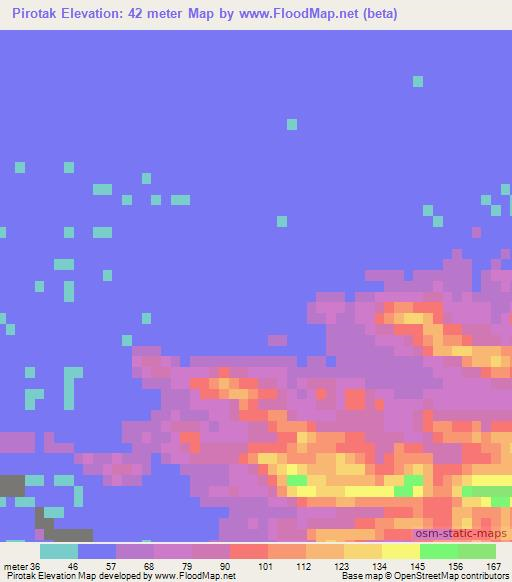 Pirotak,Pakistan Elevation Map