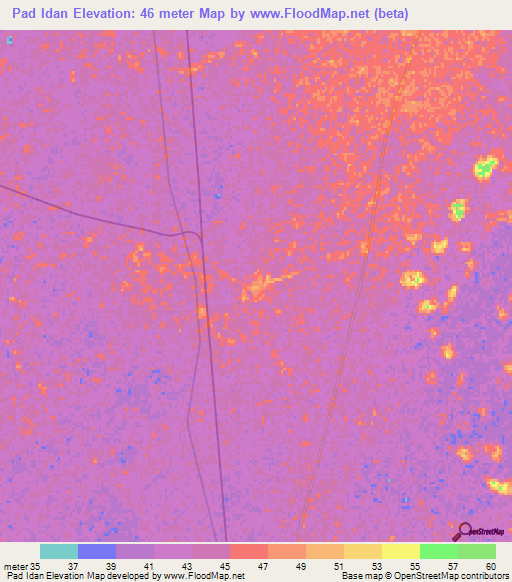 Pad Idan,Pakistan Elevation Map