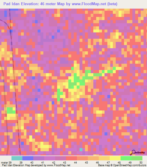 Pad Idan,Pakistan Elevation Map