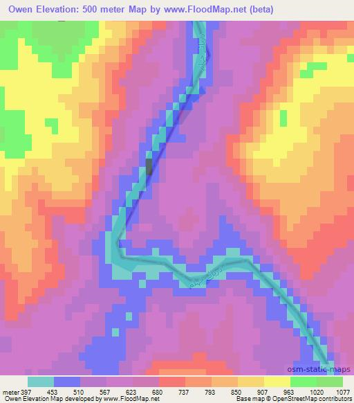 Owen,Pakistan Elevation Map