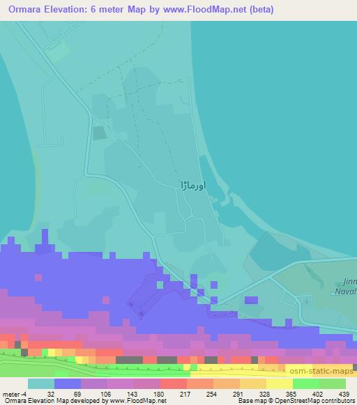 Ormara,Pakistan Elevation Map