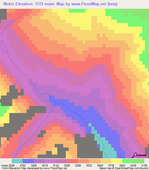 Mohri,Pakistan Elevation Map