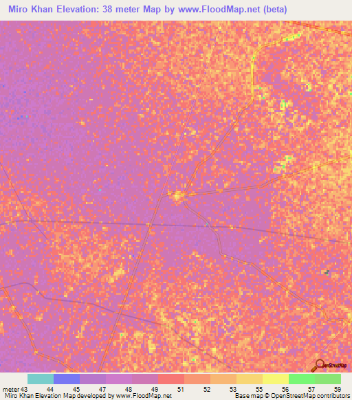 Miro Khan,Pakistan Elevation Map