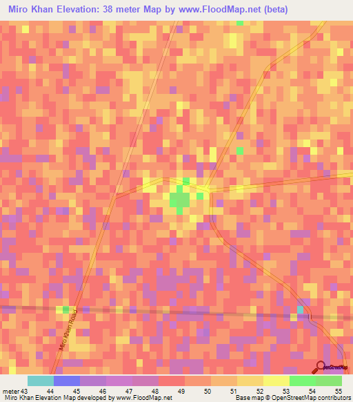 Miro Khan,Pakistan Elevation Map