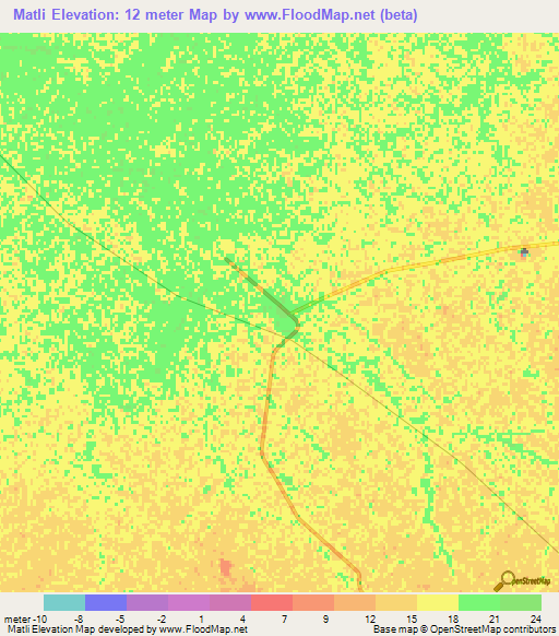 Matli,Pakistan Elevation Map