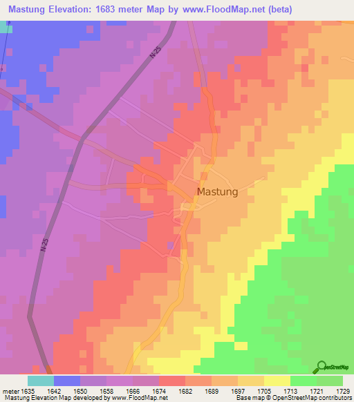 Mastung,Pakistan Elevation Map