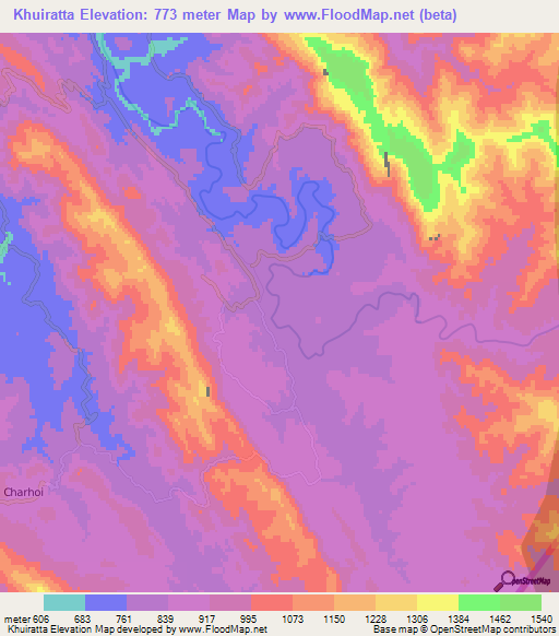 Khuiratta,Pakistan Elevation Map