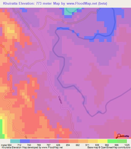 Khuiratta,Pakistan Elevation Map