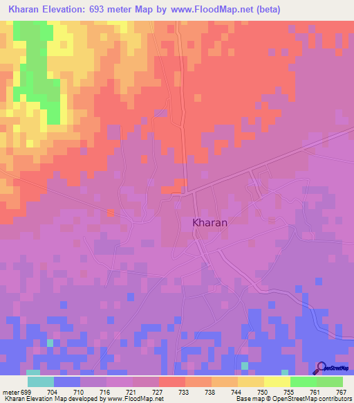 Kharan,Pakistan Elevation Map