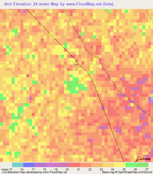 Jhol,Pakistan Elevation Map