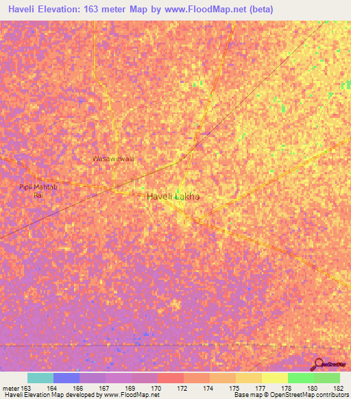 Haveli,Pakistan Elevation Map