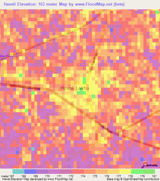 Haveli,Pakistan Elevation Map