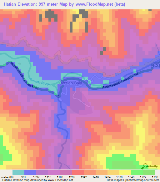 Hatian,Pakistan Elevation Map