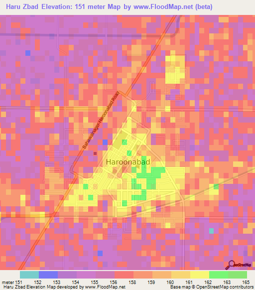 Haru Zbad,Pakistan Elevation Map