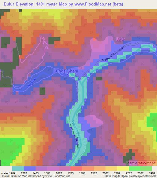 Dulur,Pakistan Elevation Map