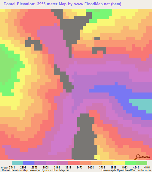 Domel,Pakistan Elevation Map