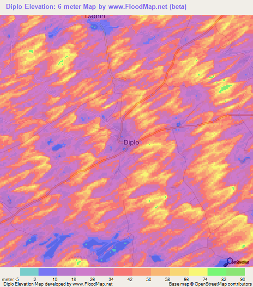 Diplo,Pakistan Elevation Map