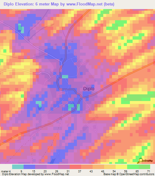 Diplo,Pakistan Elevation Map