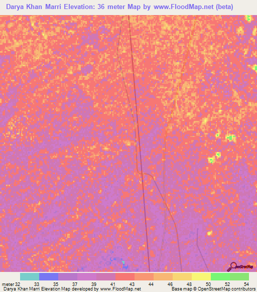 Darya Khan Marri,Pakistan Elevation Map