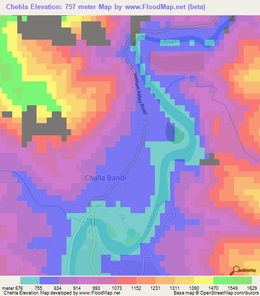 Chehla,Pakistan Elevation Map