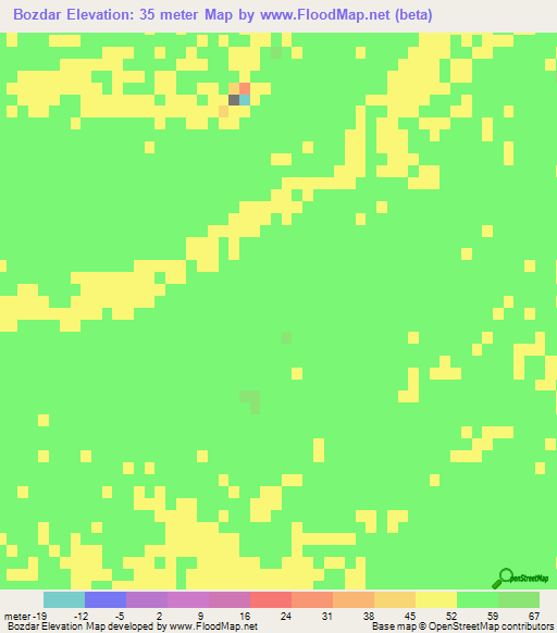 Bozdar,Pakistan Elevation Map