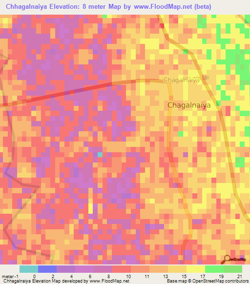 Chhagalnaiya,Bangladesh Elevation Map