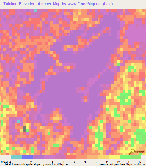 Tulakati,Bangladesh Elevation Map