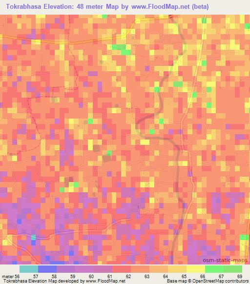 Tokrabhasa,Bangladesh Elevation Map