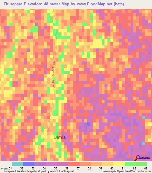 Titurapara,Bangladesh Elevation Map