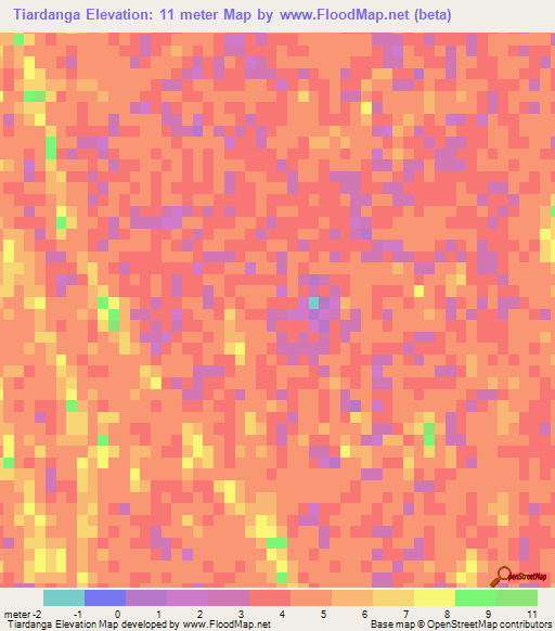 Tiardanga,Bangladesh Elevation Map