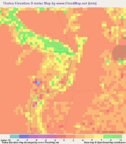 Thalna,Bangladesh Elevation Map