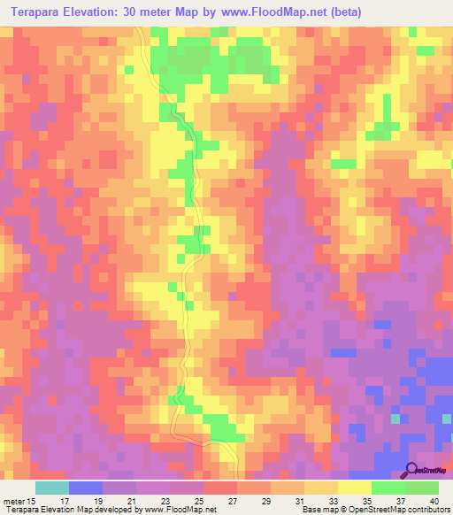 Terapara,Bangladesh Elevation Map