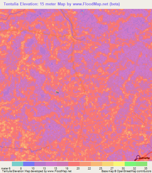 Tentulia,Bangladesh Elevation Map