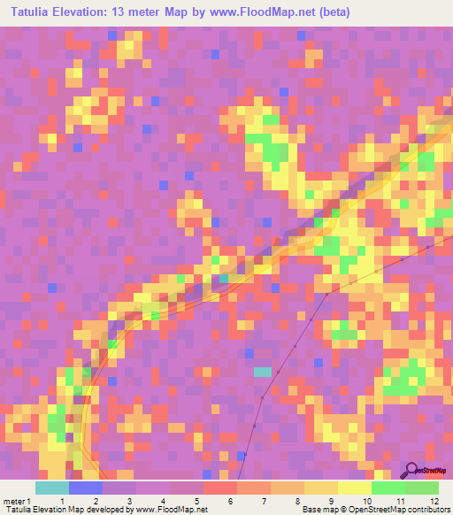 Tatulia,Bangladesh Elevation Map