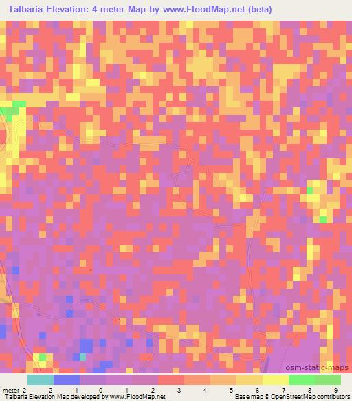 Talbaria,Bangladesh Elevation Map