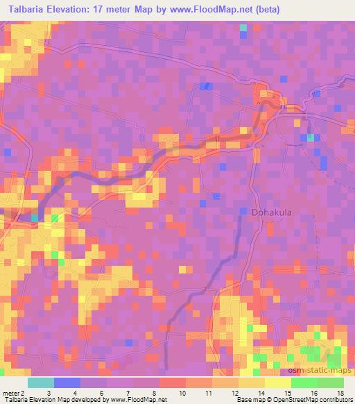 Talbaria,Bangladesh Elevation Map