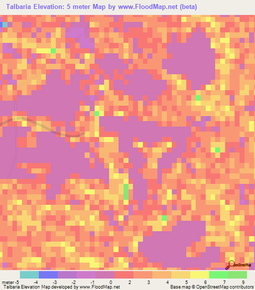 Talbaria,Bangladesh Elevation Map