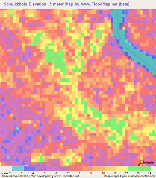 Samukkhola,Bangladesh Elevation Map