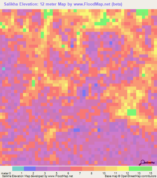 Salikha,Bangladesh Elevation Map