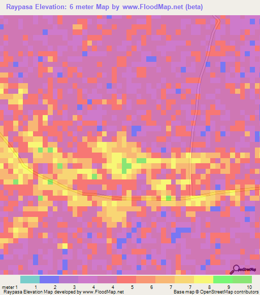 Raypasa,Bangladesh Elevation Map