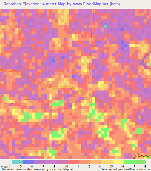 Rabraban,Bangladesh Elevation Map